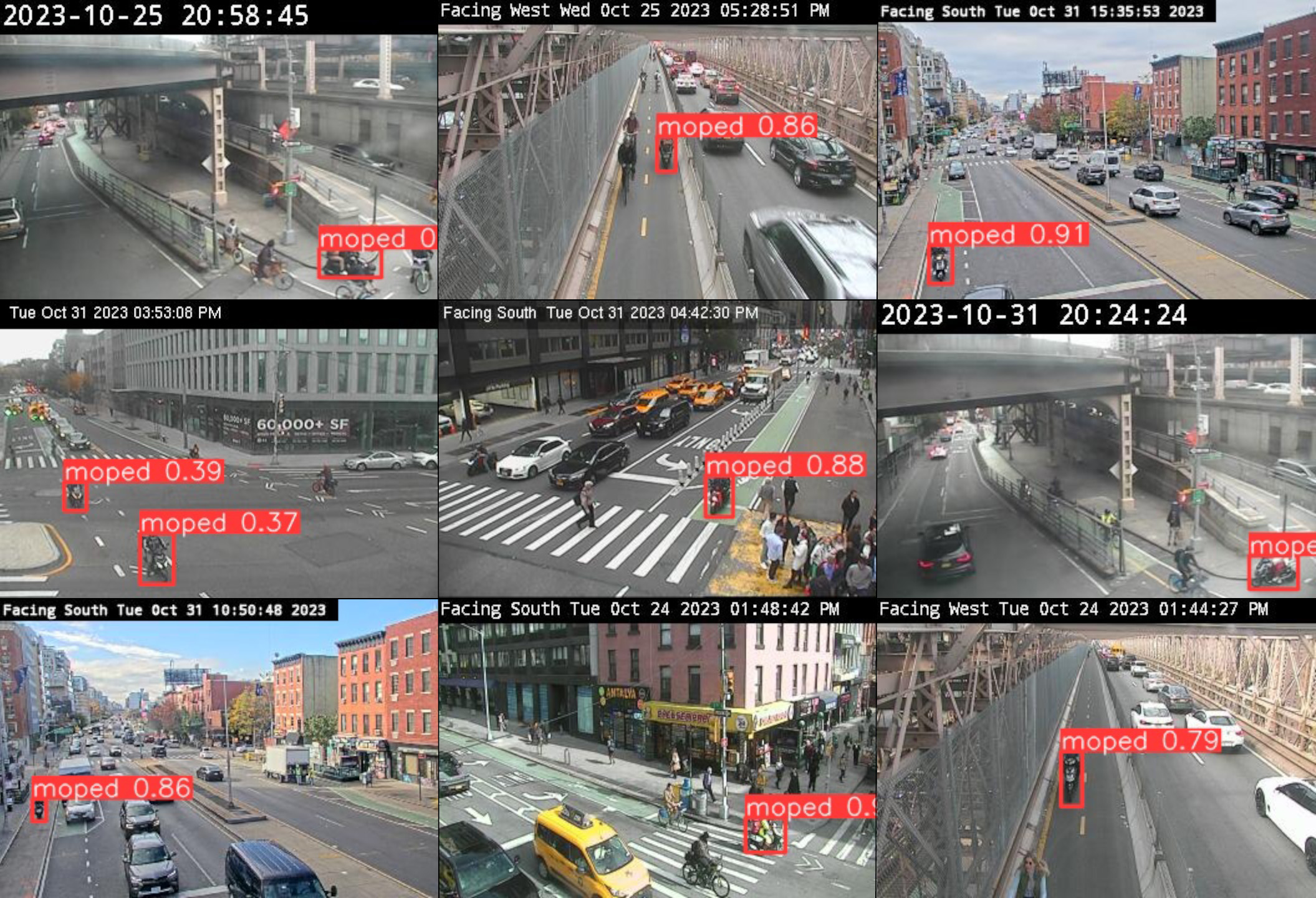 mopeds found using object detection